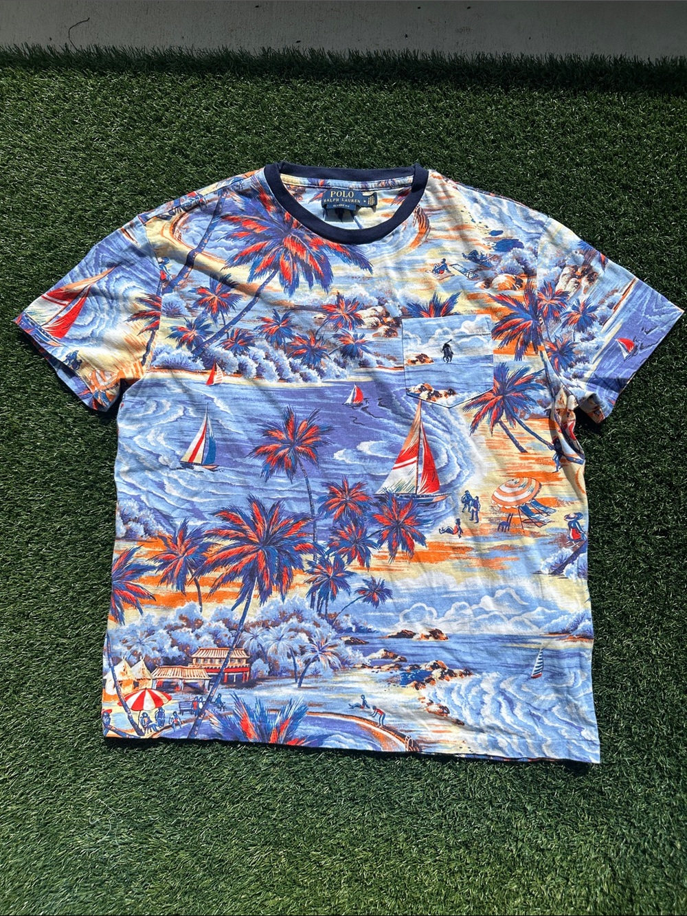 Polo by Ralph Lauren Multicolor Tropical Print Short-Sleeve Tee